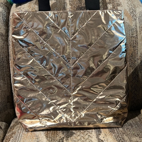 Victoria Secret Golden Bronze Spacious Tote Bag. NWOT - Picture 2 of 4